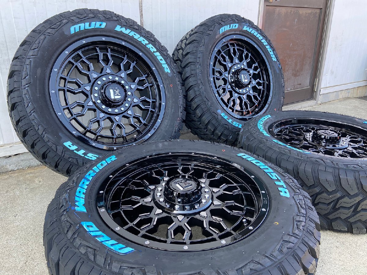 【純正車高でも装着OK】JEEP ラングラー JK JL タイヤホイール 18インチ 285/60R18 MONSTA MUDWARRIOR ホワイトレター_画像2