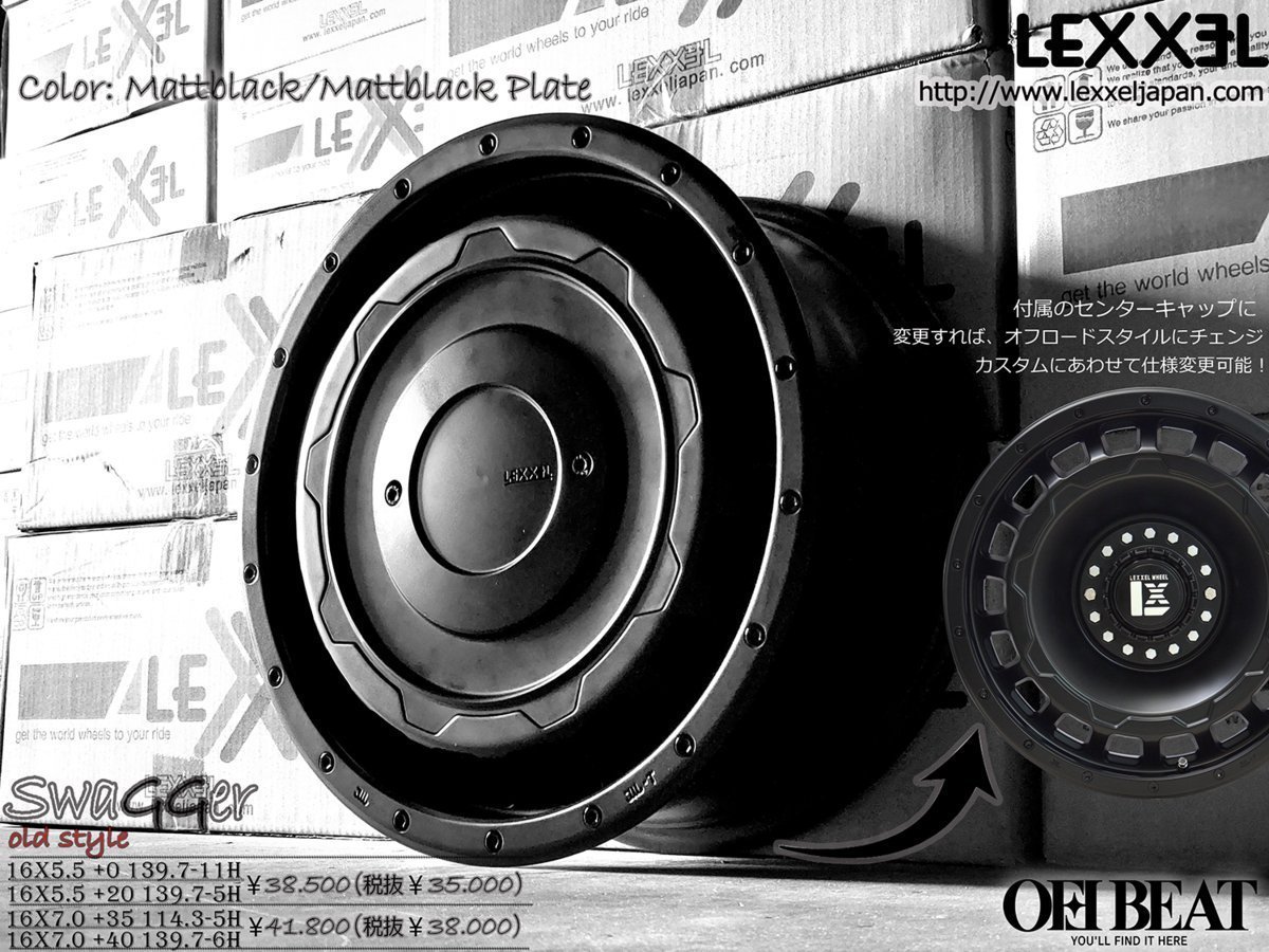 ジムニー JB23 JB64 LEXXEL SwaGGer Old style トーヨー オープンカントリー RT 185/85R16 タイヤホイールセット 16インチ ホワイトレター_画像3