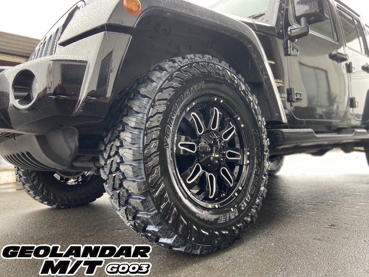 Jeep ラングラー JK JL タイヤホイール Balano ヨコハマ ジオランダー G003 M/T 265/70R17 285/70R17 アウトドア_画像3