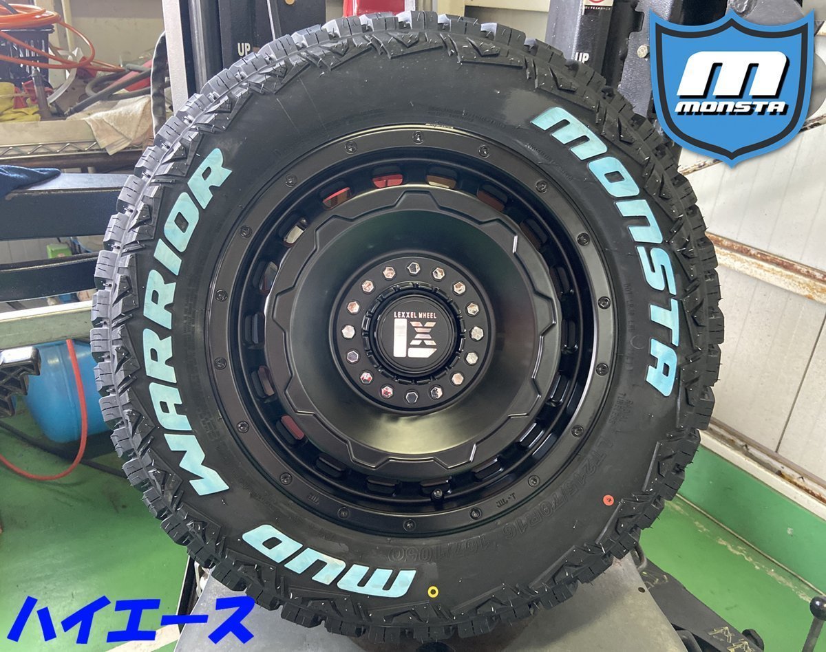 HIACE 200系 ハイエース レジアスエース 16インチ SwaGGer MONSTA マッド 215/70R16 ホワイトレター 新品タイヤホイール 4本セット_画像2