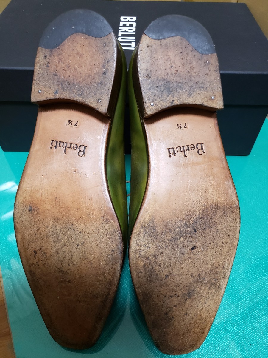 美品:ベルルッティ berluti アレッサンドロ デムジュール グリーン