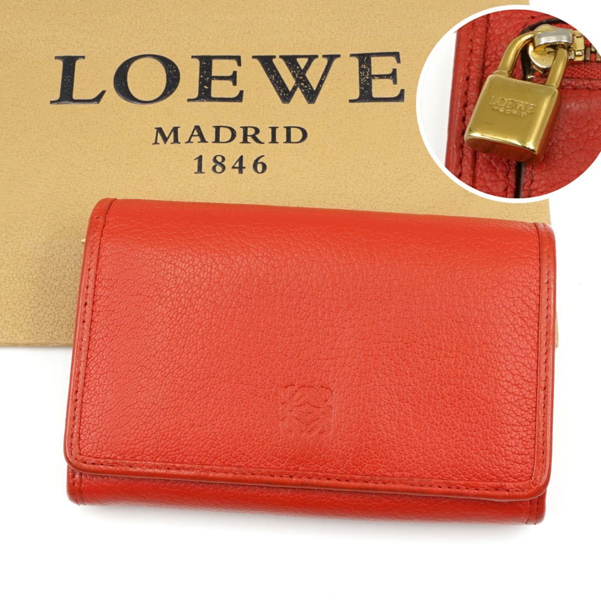 ショップ格安 ✨未使用に近い✨ LOEWE 長財布 アマソナ アナグラム