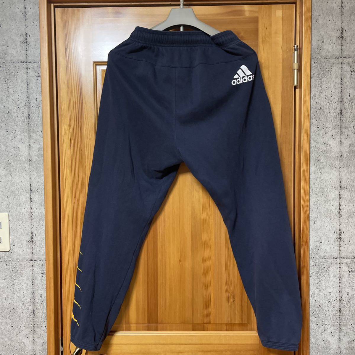 即決　アディダス　adidas × DUAL VOLTAGE スウェット　パンツ　L コラボ　ネイビー　紺　古着_画像6