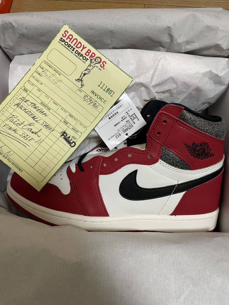 Nike Air Jordan 1 RETRO High OG ジョーダン1 シカゴ 26㎝ Lost Found Chicago US8 国内正規品 AJ1 ナイキ AIR JORDAN レトロ 黒タグNIKE_画像2