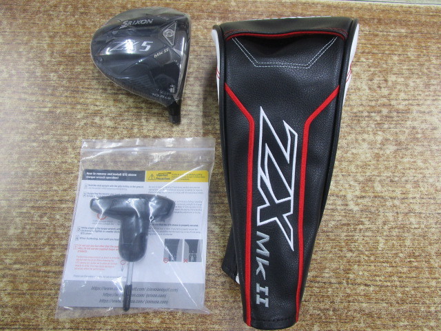 未使用☆スリクソン ZX5 MkⅡ LS 10.5度 ヘッド ヘッドカバー レンチ