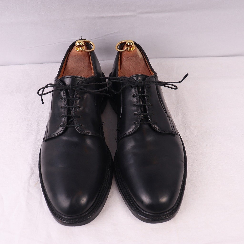 アレンエドモンズ コードバン 9 E Leeds リーズ ホーウィン シェルコードバン ALLEN EDMONDS プレーン ブラック 黒 メンズ 中古 ds3423_画像2