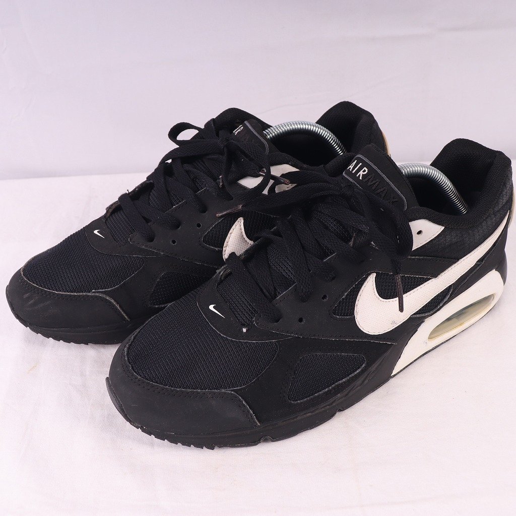 AIR MAX IVO 27.5cm /NIKE エア マックス IVO ナイキ 古着 中古 黒 ブラック 白 クリーム色 メンズ スニーカー xx7395の画像1