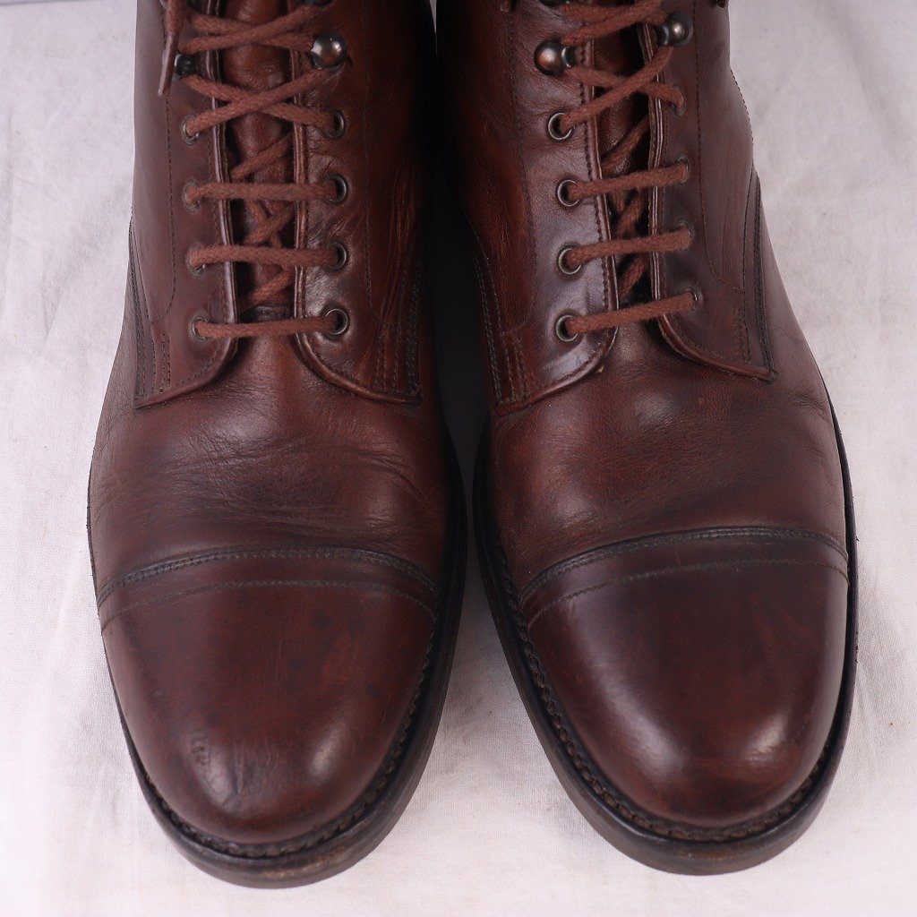  Glenn son7 1/2 F 26.0cm-26.5cm rank / England made cap tu Brown tea GRENSON used old clothes ds3484