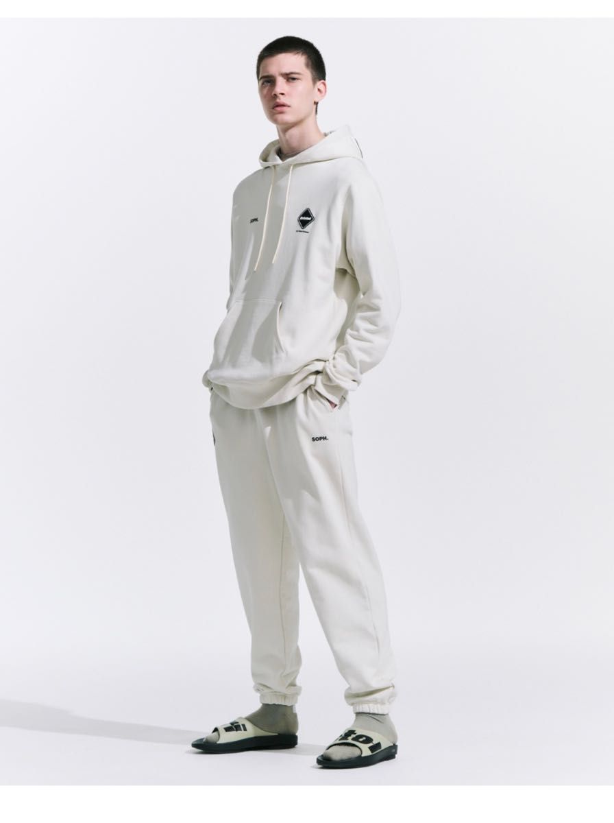 L 新品 送料無料 FCRB 23SS EMBLEM SWEAT PANTS OFF WHITE SOPH