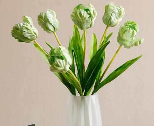  green group * tulip 6 pcs set * high class artificial flower * art flower * height approximately 58cm