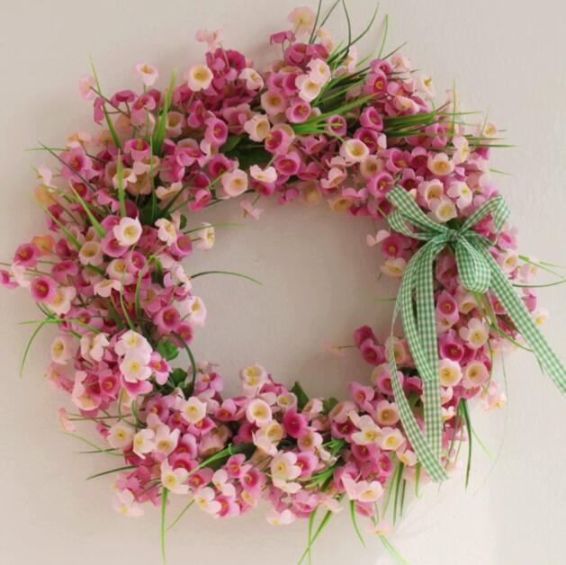 * hand made * lease * wall decoration * entranceway lease * wedding party for *38cm pink series new year lease *