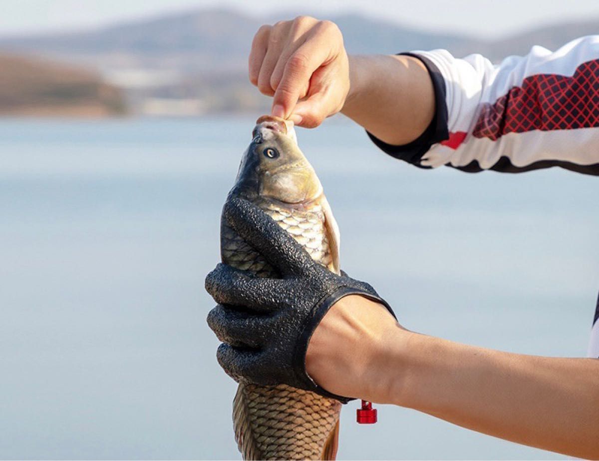 70％以上節約 魚掴みグローブ 釣り フィッシンググローブ 防水 左手用 指詰まり防止 魚取り