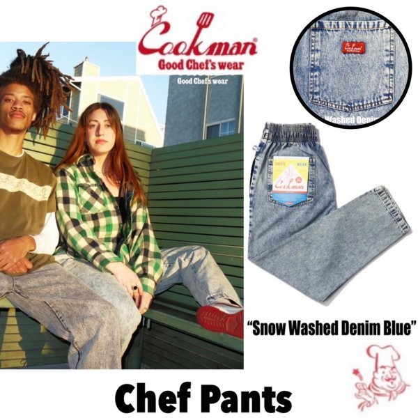 【予約販売品】 シェフパンツ Pants Chef 【COOKMAN】クックマン 送料0 Snow LA発 ブルー ウォッシュドデニム 男女兼用 -XL 231-23838 Blue Denim Washed XLサイズ以上 【予約販売品】 シェフパンツ Pants Chef 【COOKMAN】クックマン 送料0 Snow LA発 ブルー ウォッシュドデニム 男女兼用 -XL 231-23838 Blue Denim Washed XLサイズ以上