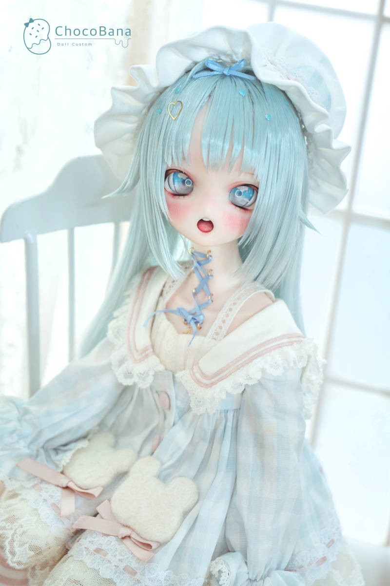 ChocoBana-DDH10カスタムヘッド(SW肌)+カボションアイ+ウィッグ+上半身パーツ_画像2