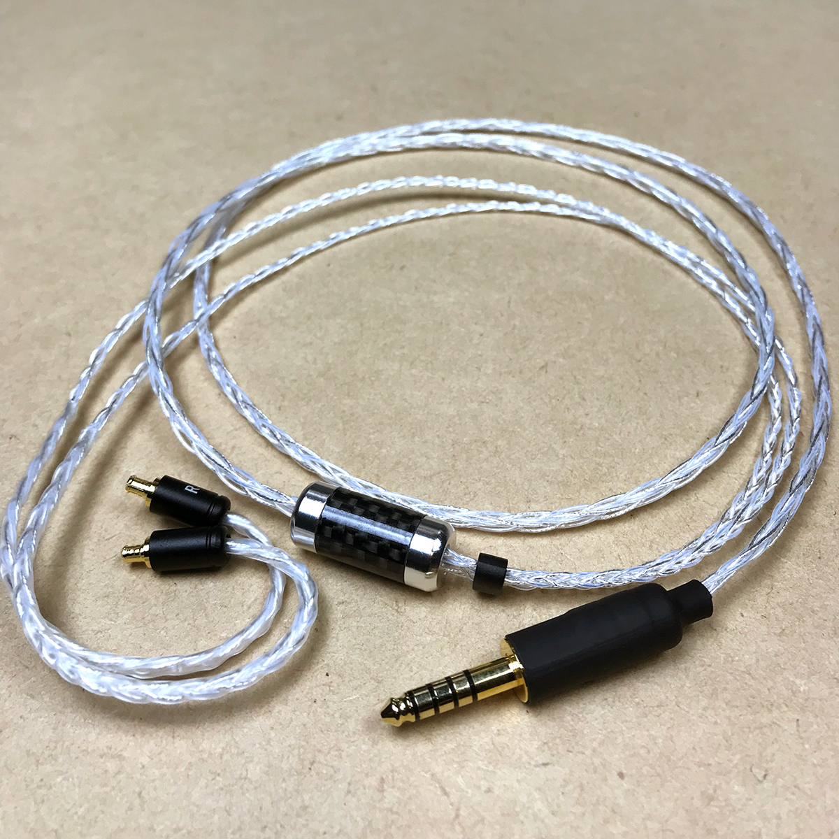 A2DC用リケーブル 8芯 オーグライン+4N純銀線 4.4mm5極 120cm イヤホン audio-technica ATH-CKS1100X ATH-E70 ATH-LS400/LS300/LS200/LS50