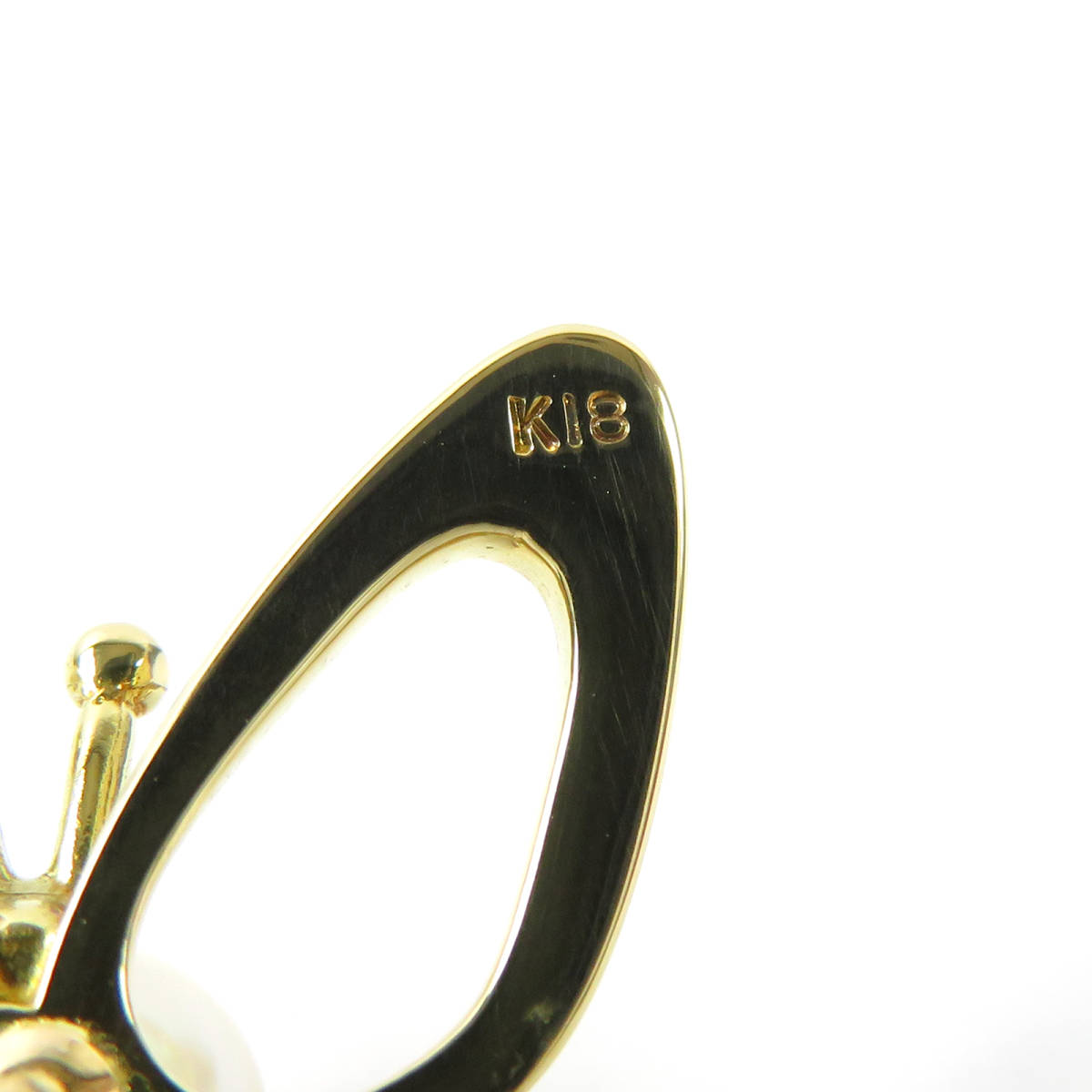 MIKIMOTO ミキモト 1P アコヤ真珠 バタフライ K18YG ピンバッジ | cprc