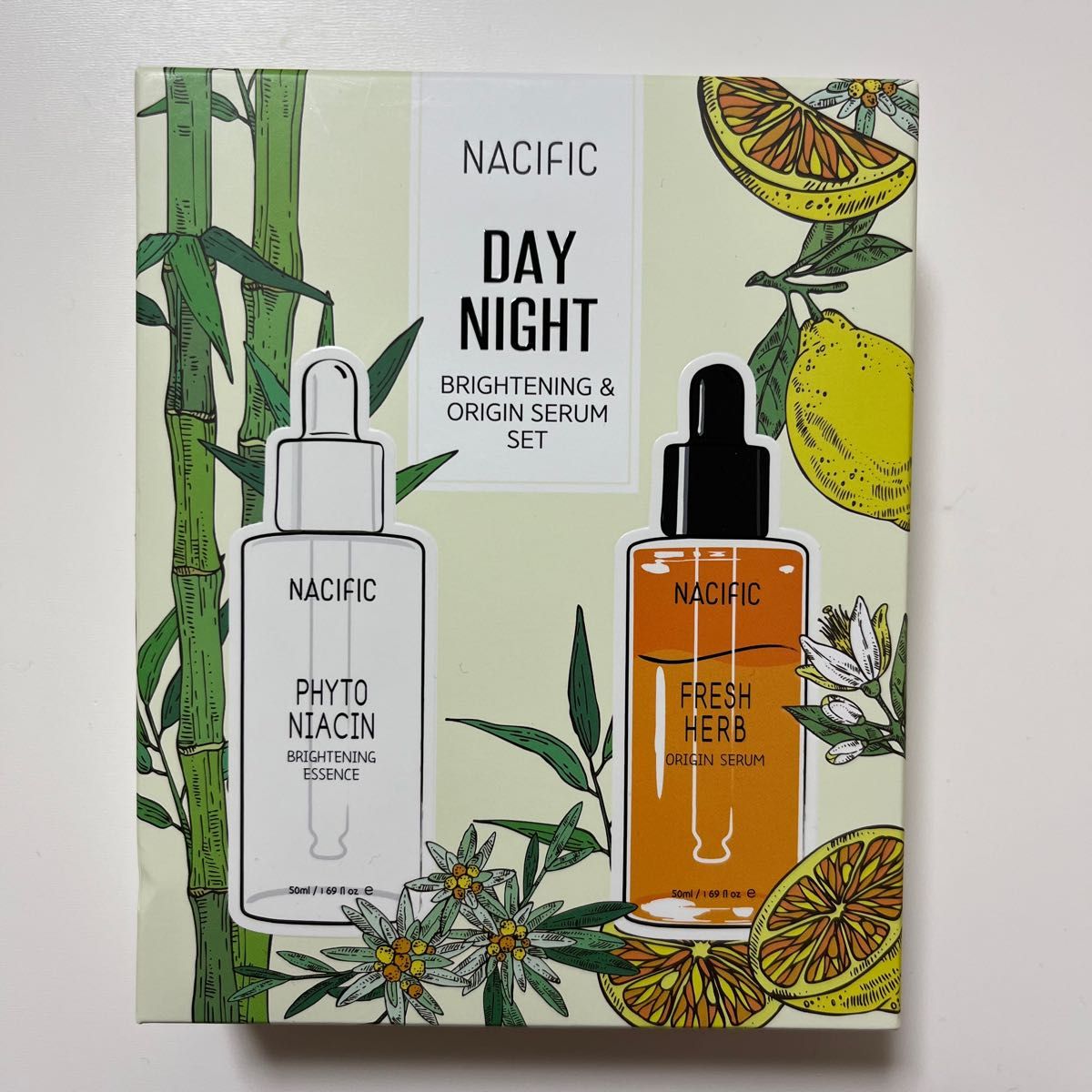 NACIFIC DAY NIGHT brightening & origin serum set 