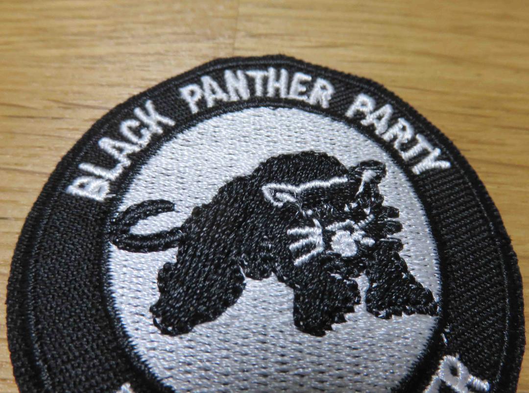  маленький размер # чёрный белый BPP иен type * новый товар черный Panther .Black Panther Party чёрный ..1960 год после половина ~1970 годы America чёрный человек .... вышивка нашивка 