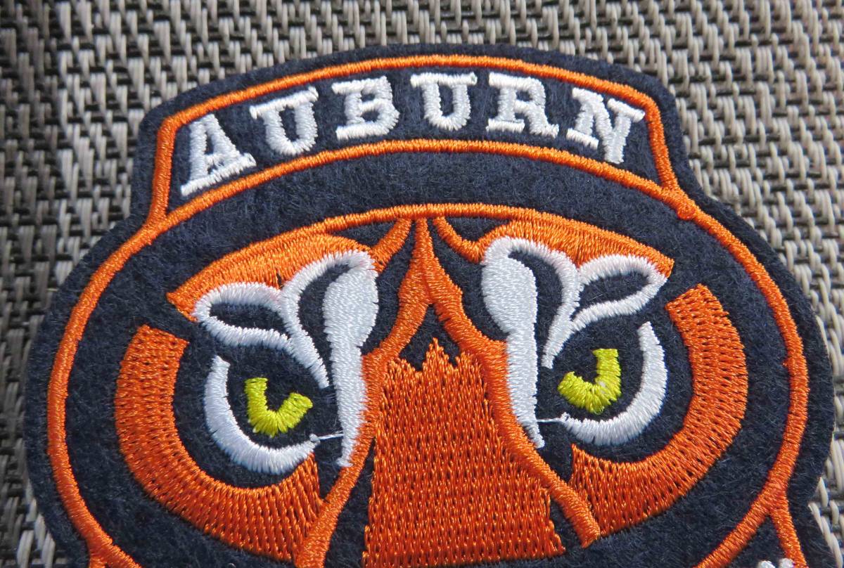 虎凝視AU　橙濃紺◆新品Auburn Tigersオーバーン・タイガース　オーバーン大学 刺繍ワッペン激渋◆NFL　アメリカ　スポーツ◎アメフト◆DIY_画像2