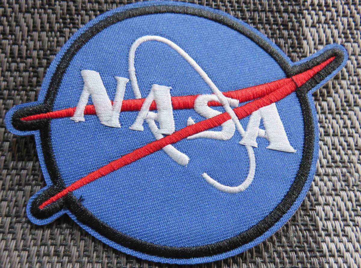 LR暗青☆赤黒白◆新品NASA　アメリカ　航空　宇宙　刺繍ワッペン　激渋◆　スペースワールド■サバゲー　ミリタリー■洋服・衣類・衣服DIY