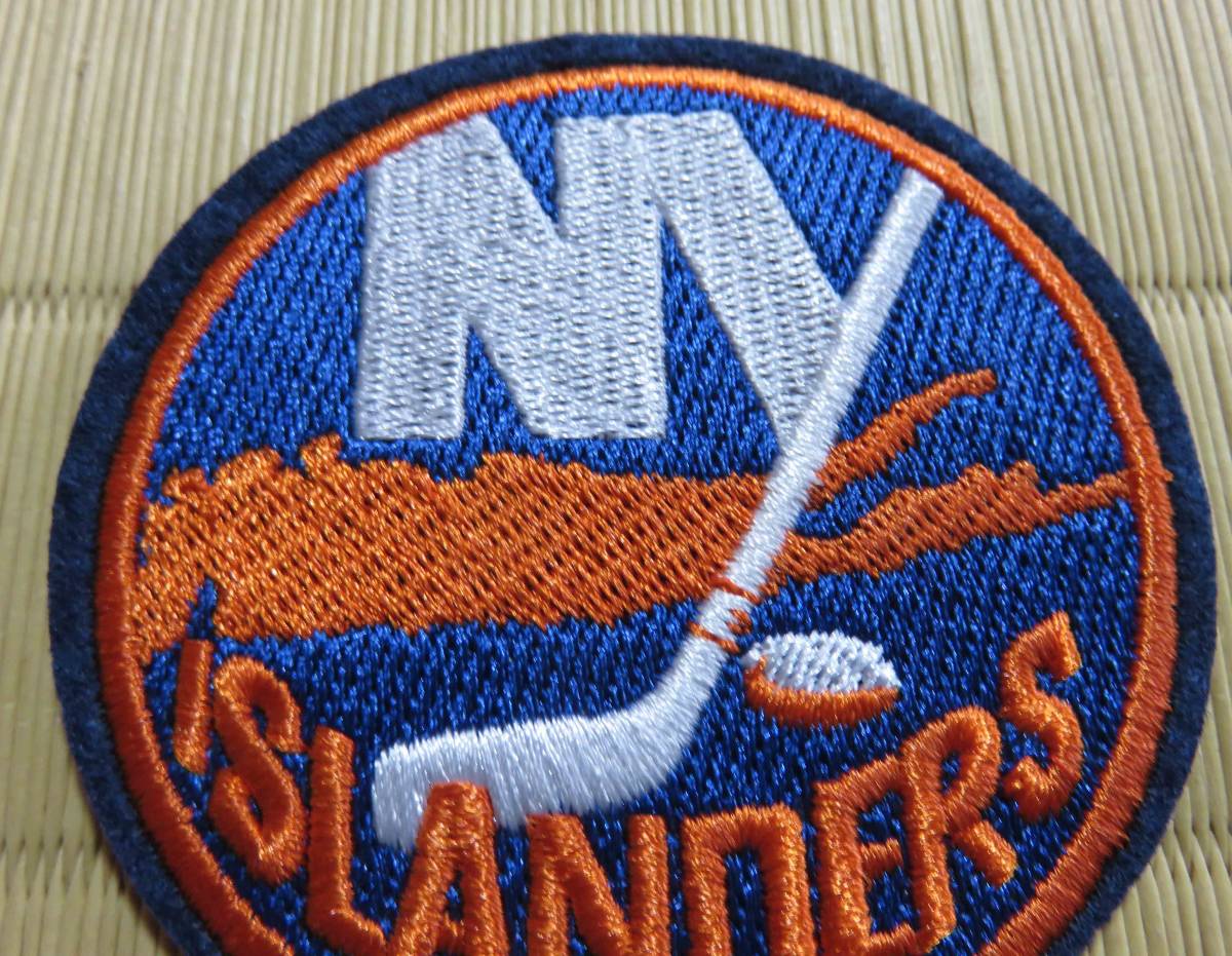 橙青◇円形◆新品ニューヨーク・アイランダース New York Islandersワッペン◆NHL　カナダ　アメリカ　アイスホッケー　チーム◎衣服DIY_画像2