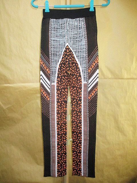 mame kurogouchi　マメ　21AW osmanthus pattern jacquard knitted casual pants 金木犀　ジャガード　ニット　パンツ　1　未使用_画像1