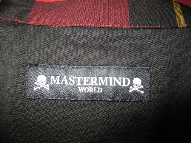MASTERMIND WORLD マスターマインド　21SS バック　ロゴ　刺繍　スカル　チェック　オーバーサイズ　ジャケット　赤　L 未使用 - 2