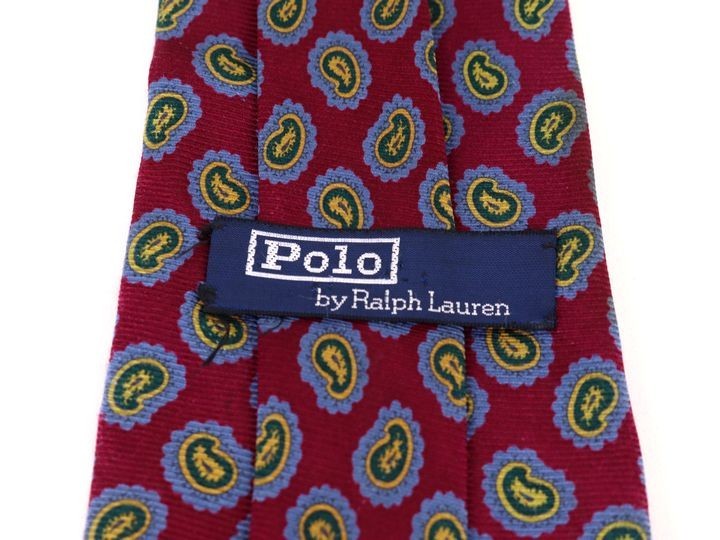  Polo Ralph Lauren peiz Lee pattern high class silk America brand necktie men's bordeaux Polo Ralph Lauren