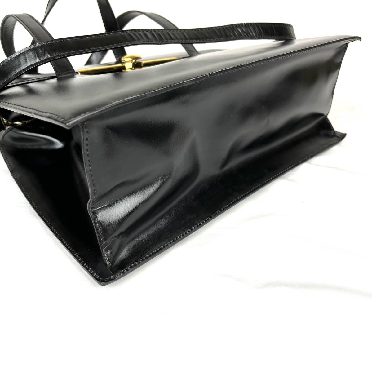 極美品 CELINE ロゴ金具 レザー ターンロック 2WAYバッグ