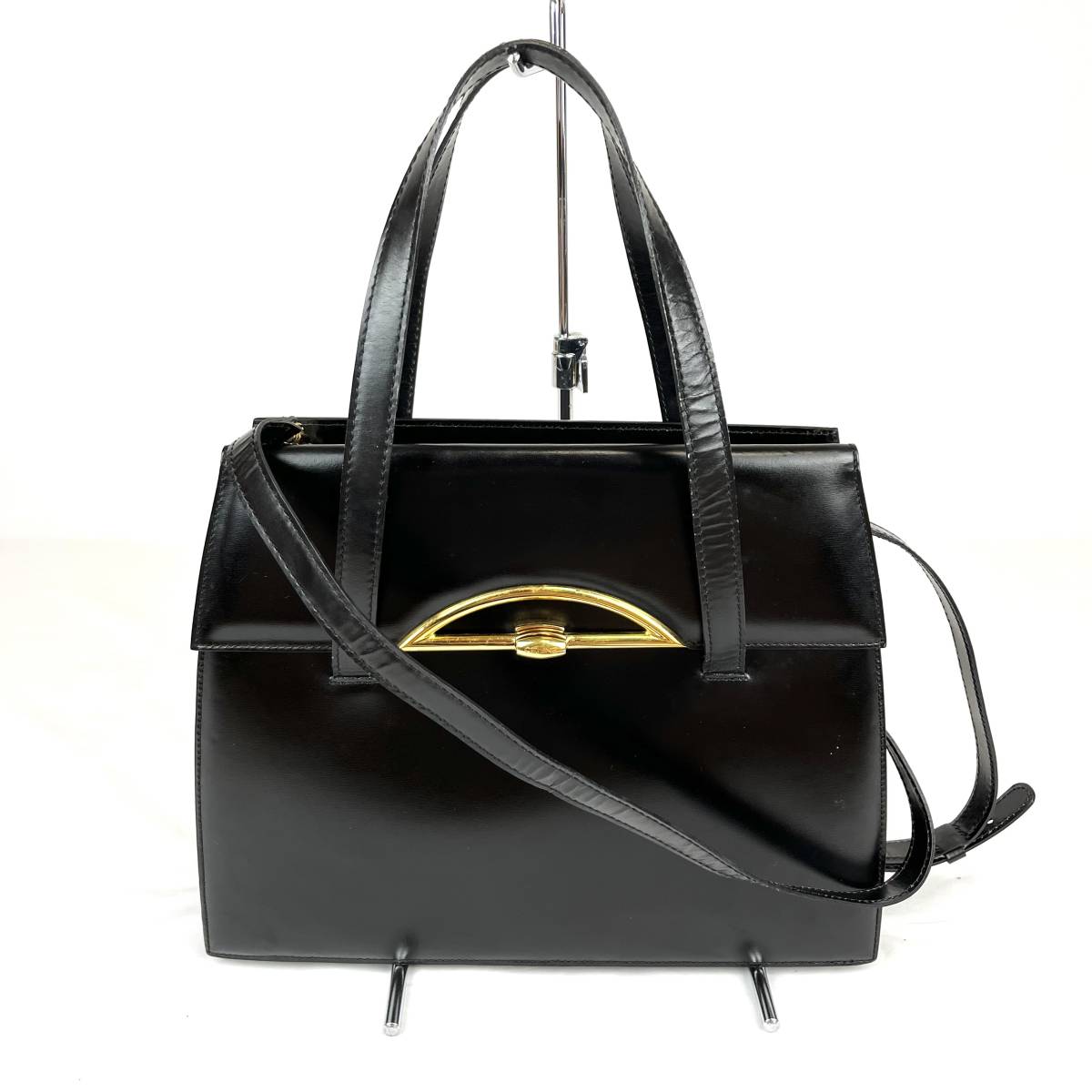 極美品 CELINE ロゴ金具 レザー ターンロック 2WAY バッグ | www