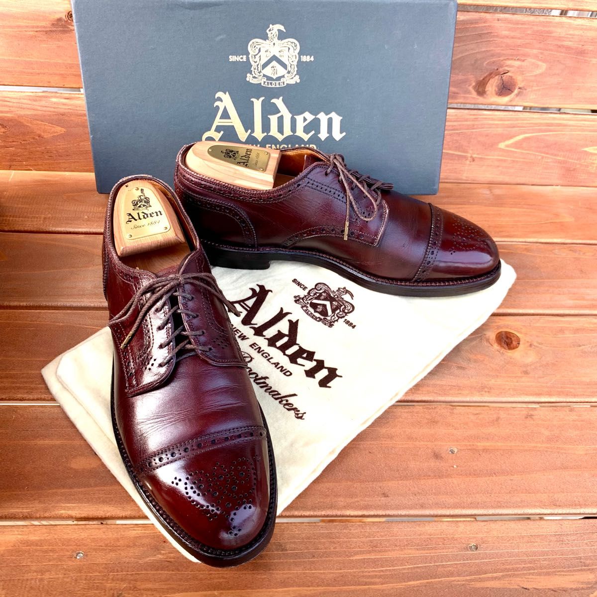 美品 希少モデル《ALDEN》958カーフ 元箱付属 7 5Dアバディーン 美品 希少モデル《ALDEN》958カーフ 元箱付属 7 5Dアバディーン