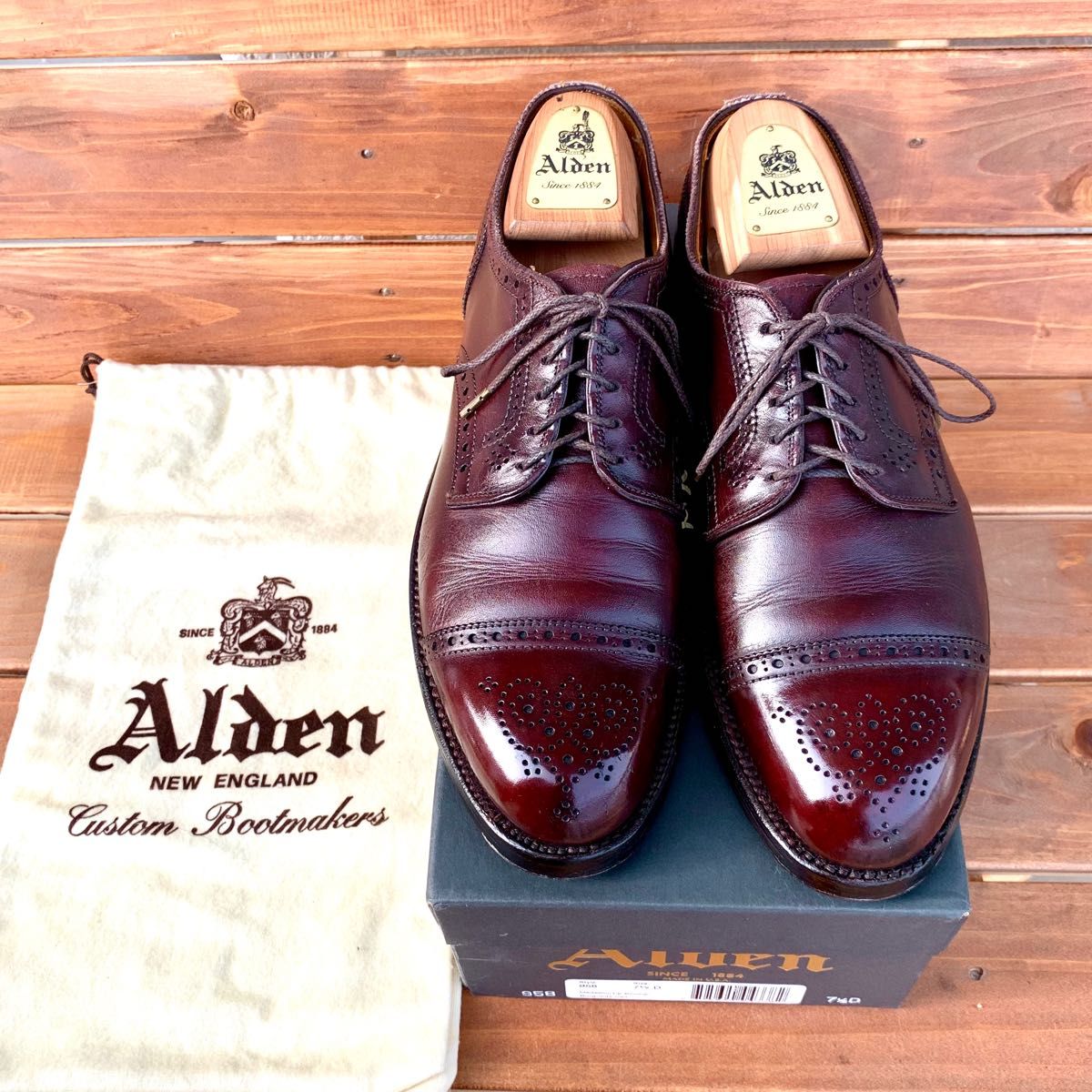 美品 希少モデル《ALDEN》958カーフ 元箱付属 7 5Dアバディーン 美品 希少モデル《ALDEN》958カーフ 元箱付属 7 5Dアバディーン