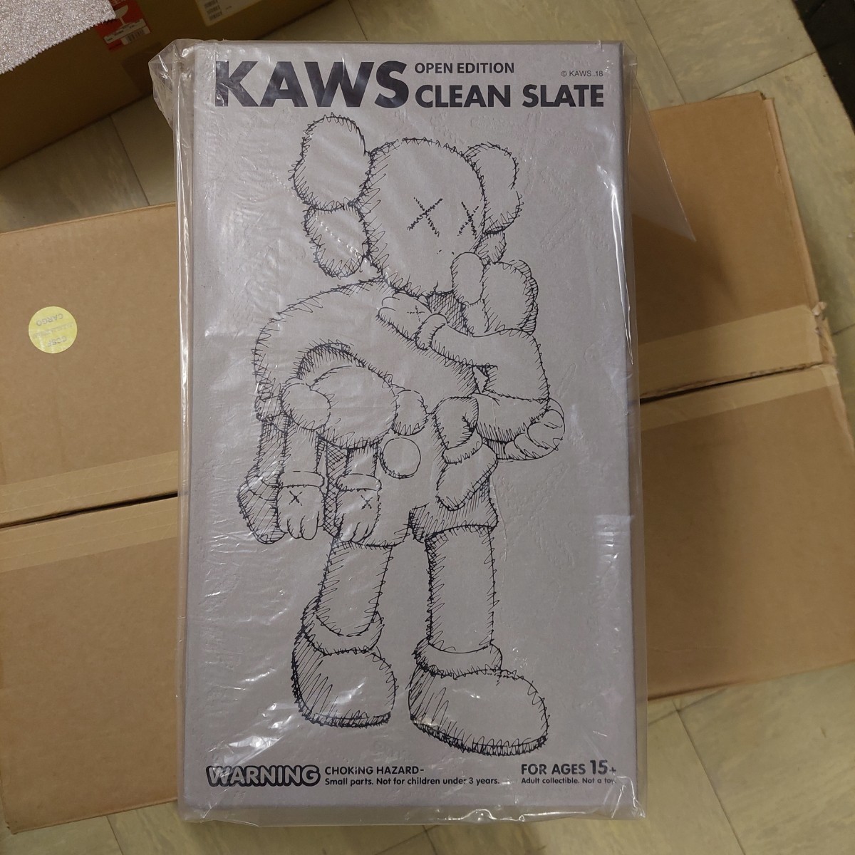新品未開封】KAWS Clean Slate GREY MEDICOM TOY カウズ グレー 灰色