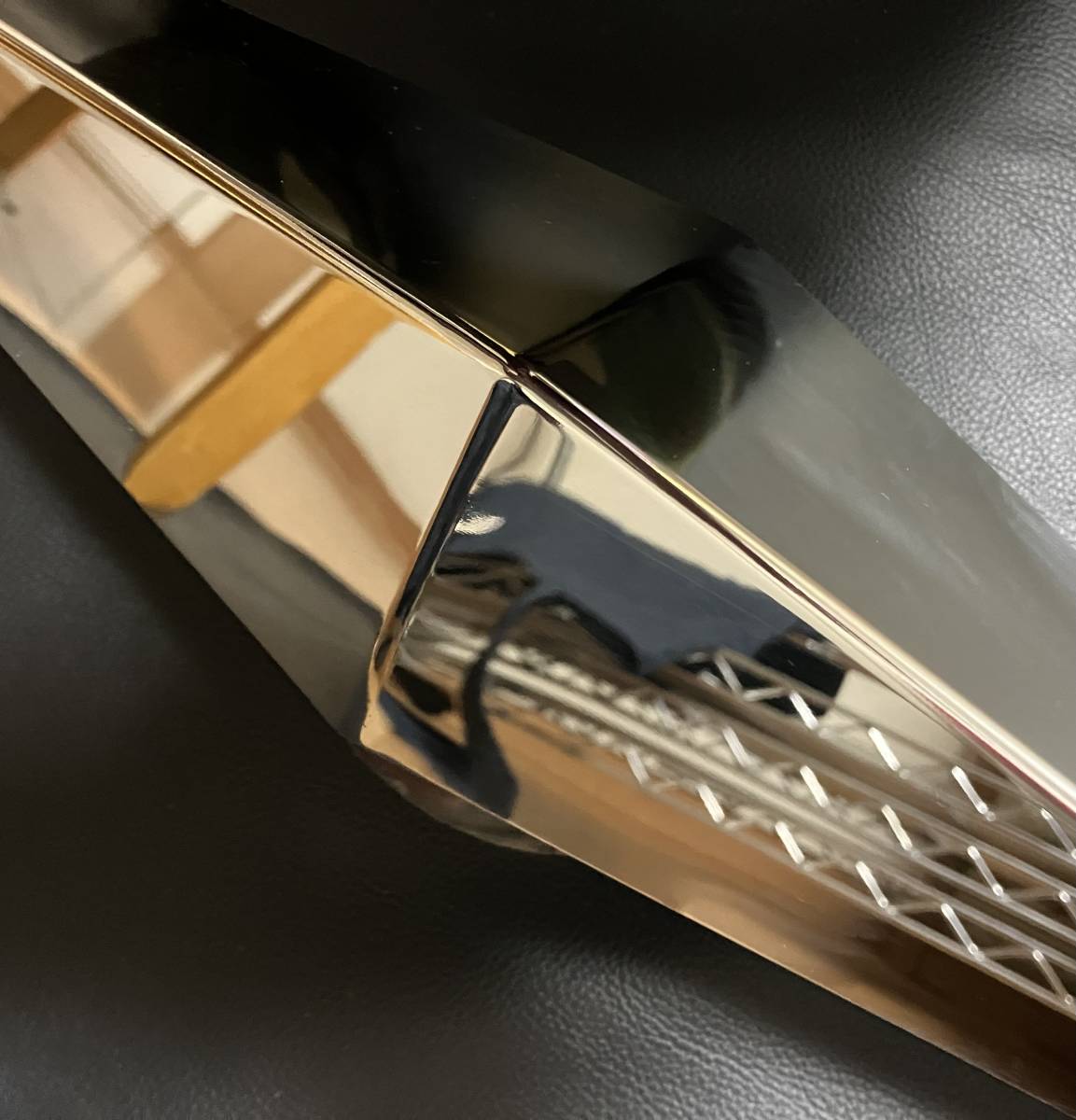 鏡面ステンレス製 大型車用 22.5インチ ホイール 一文字 スピンナー 4個-