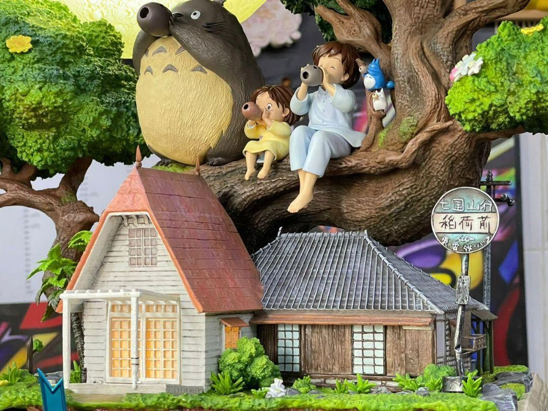 となりのトトロ サツキ メイ ネコバス ジブリ スタチュー フィギュア