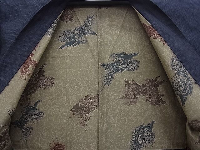 着物屋ほのか□男性 本場大島紬 アンサンブル 逸品 80亀甲 kg0865 一般