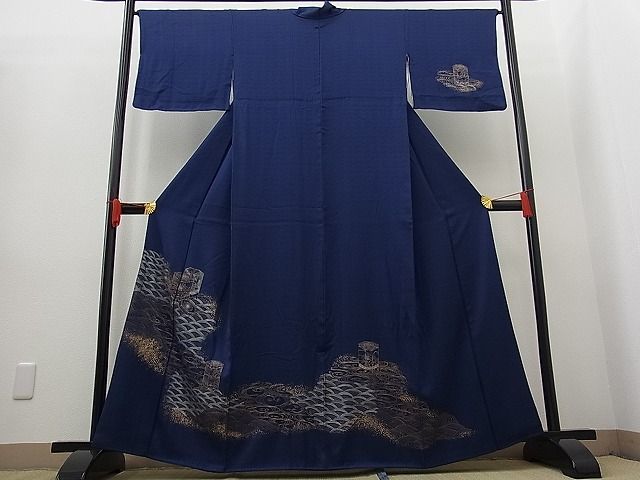 ヤフオク! - 着物屋ほのか□訪問着 流水貝桶花文 暈し染め 金彩 逸品