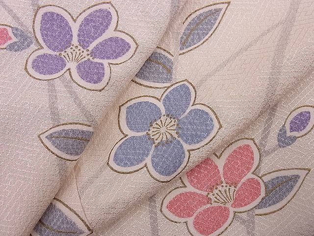 在庫処分】 1着物屋ほのか□上質な小紋 枝花文 金彩 逸品 n-zb0086