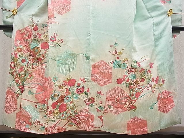 楽天最安値に挑戦】【楽天最安値に挑戦】美品 豪華振袖 金駒刺繍