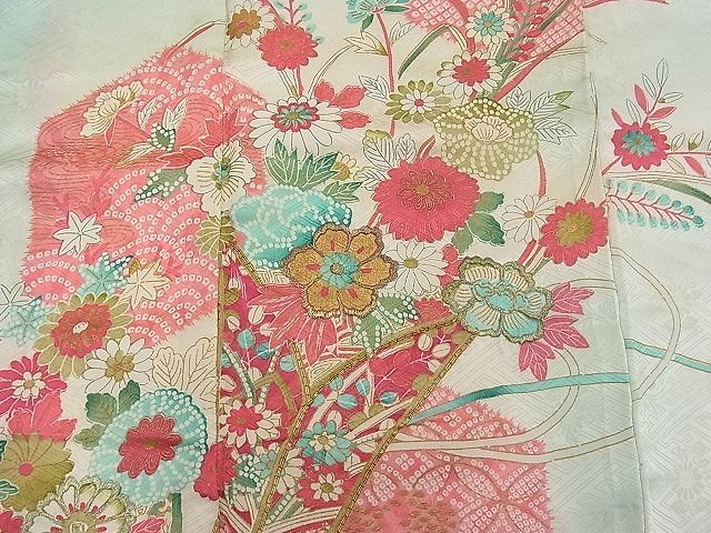 楽天最安値に挑戦】【楽天最安値に挑戦】美品 豪華振袖 金駒刺繍