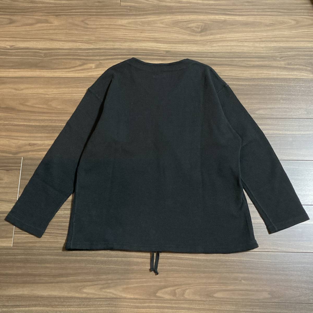 2018 S/S Engineered Garments U Neck popover cotton Thermal-Blackエンジニアードガーメンツ ユーネック ポップオーバーコットンサーマル_画像2