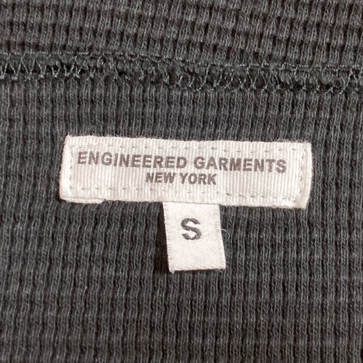2018 S/S Engineered Garments U Neck popover cotton Thermal-Blackエンジニアードガーメンツ ユーネック ポップオーバーコットンサーマル_画像3