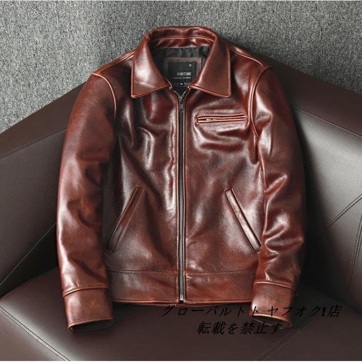国内初の直営店 シングルライダース 牛革 新品!レザージャケット 本革