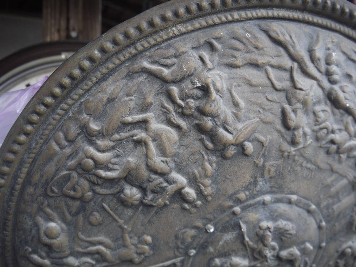 【A30314】英国/アンティーク 「中世ヨーロッパの騎士の盾」銅製 壁掛け オブジェ 銅製プレート_画像6