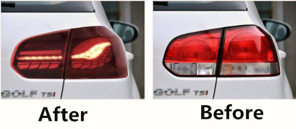 フォルクスワーゲン ゴルフVI 2008-2012年 高品質LEDテールライト テールランプ 流れるウインカー 外装カスタム オープニングモーション_画像8