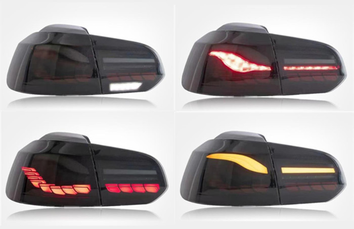 フォルクスワーゲン ゴルフVI 2008-2012年 高品質LEDテールライト テールランプ 流れるウインカー 外装カスタム オープニングモーション_画像1