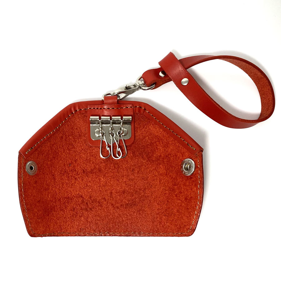  jacket type key case leather key holder lovely cute 3 ream nme leather cow leather original leather case handmade cow leather red 