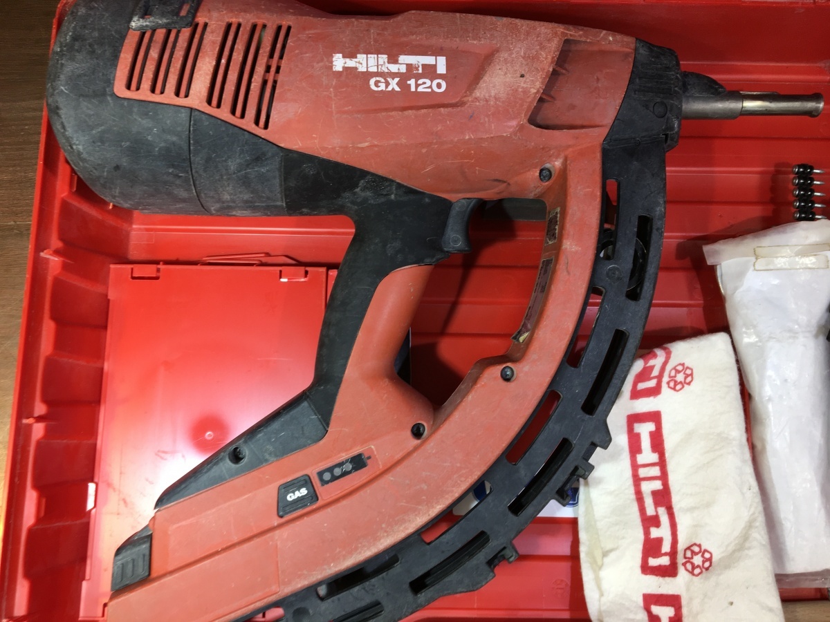 ★値下げ★ HILTI ヒルティ GX120 ガスネイラ 中古品 ケース/付属品/説明書付き ガス無 ガス式鋲打ち機 【ハンズクラフト宜野湾店】_画像2