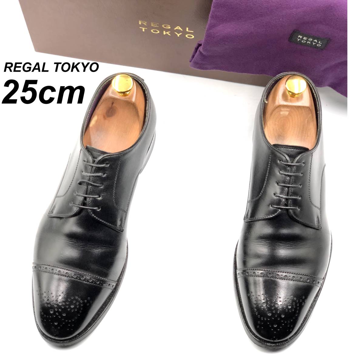 新品同様 メンズ 内羽根 REGAL 即決 ビジネス REGAL カジュアル TOKYO