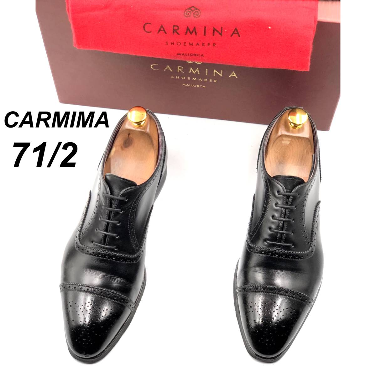 即決 CARMINA カルミナ 25 5cm 7 5 メンズ レザーシューズ ストレート